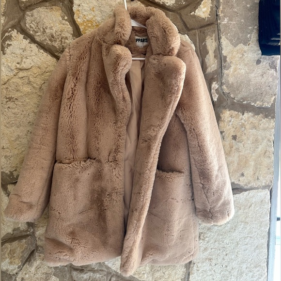 Apparis Sophie Coat Size Small Tan Camel Color - Picture 5 of 8